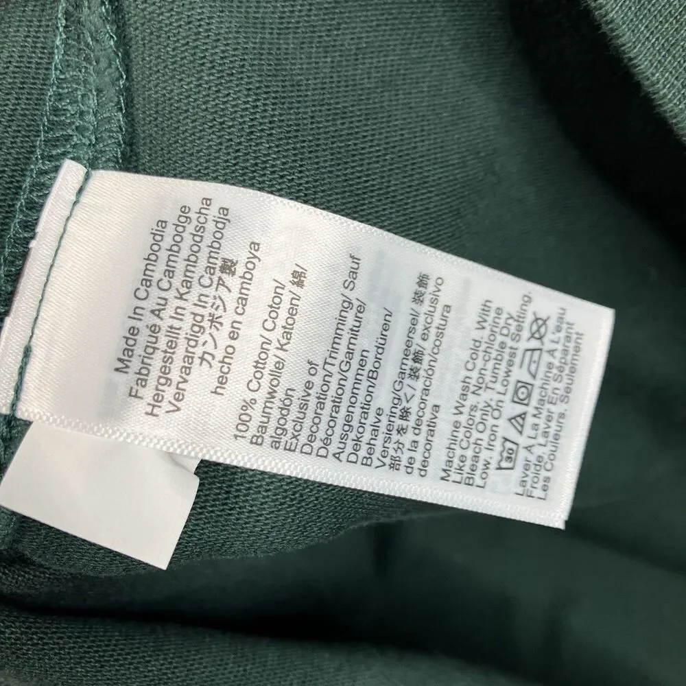 J Crew Rugby Polo Shirt Mens XL Green Long Sleeve Cotton Elbow Patch Preppy